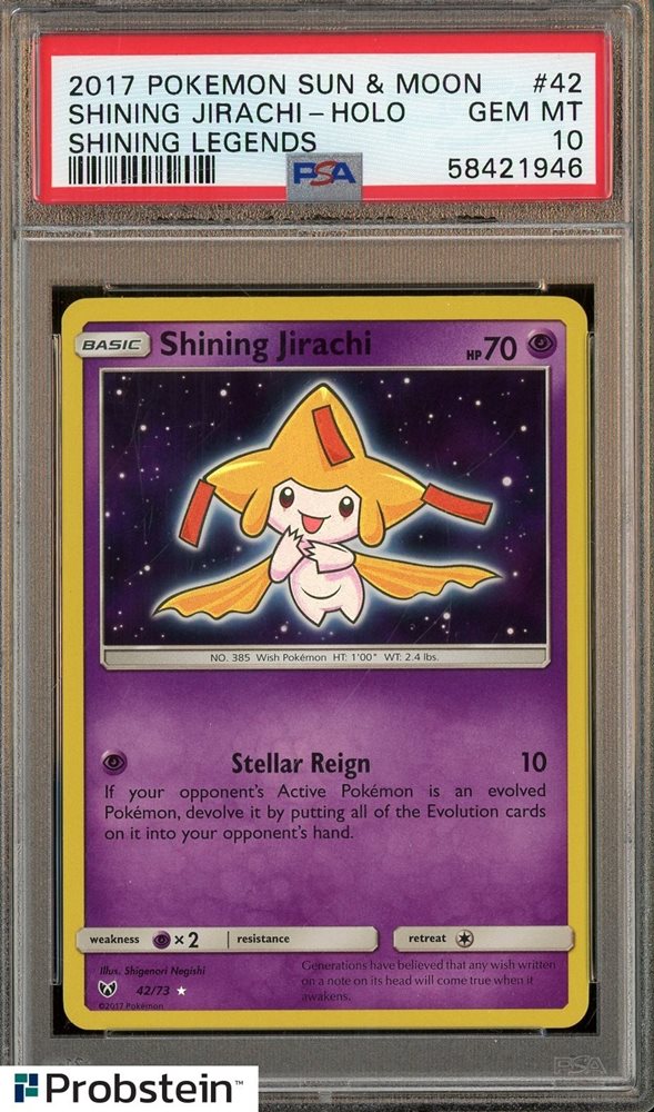 【PSA10】ひかるジラーチ/Shining Jirach SHINING JIRACHI Pokemon TCG HOLO Shining Legends RARE 42/73