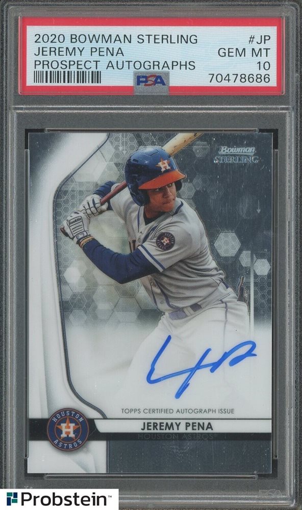 その他 2020 bowman sapphire Jeremy pena psa9 2020 Bowman Chrome Sapphire Jeremy Peña 1st Prospect PSA 9