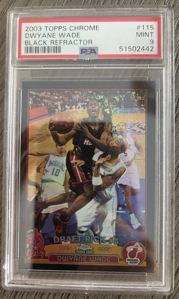 Dwyane Wade Topps Chrome PSA9 ルーキーカード Dwyane Wade 2003 Topps Chrome #115 Base Price Guide - Sports