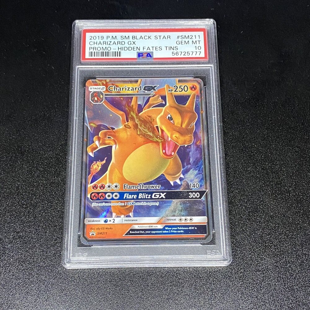 Auction Prices Realized Tcg Cards 2019 Pokemon SM Black Star Promo Charizard  GX HIDDEN FATES TINS