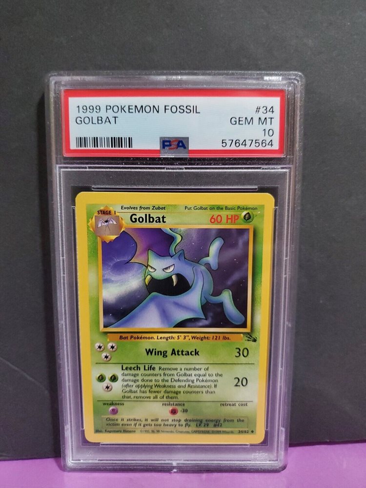 Auction Prices Realized Tcg Cards 1999 POKEMON FOSSIL Golbat