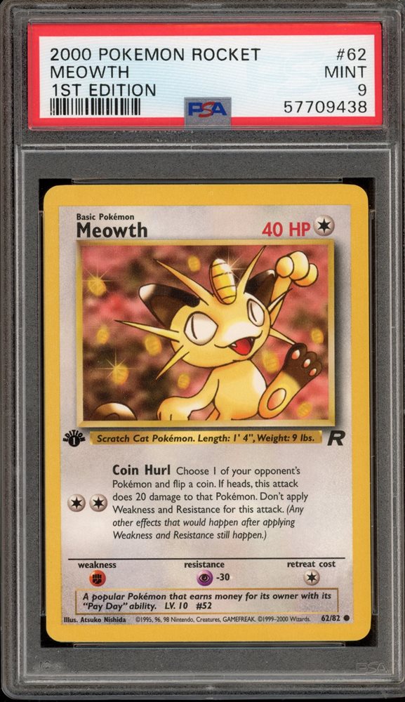 [ARS10] ロケット団のニャース　rocket's meowth psa PSA 10 Team Rocket's Meowth AR 109/098 Glory of Team Rocket
