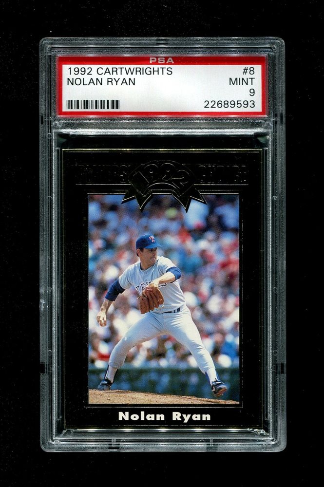1992 NOLAN RYAN CARTWRIGHTS 8 RANGERS PSA 9
