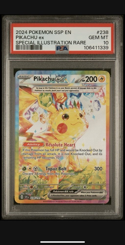 ピカチュウ 200HP スパーク・フラッシュ Pikachu ex 247/191 Sv08: Surging Sparks Holo for sale online
