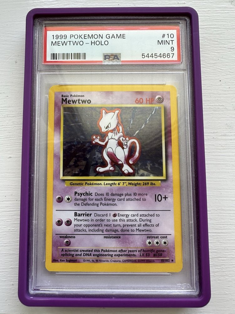 mewtwo holographic card 1999 Buyer ripped Base Set holo and says it's fake : r/IsMyPokemonCardFake Weakness Psychic 2 Retreat Cost Mewtwo Pokemon 1999 Base Set