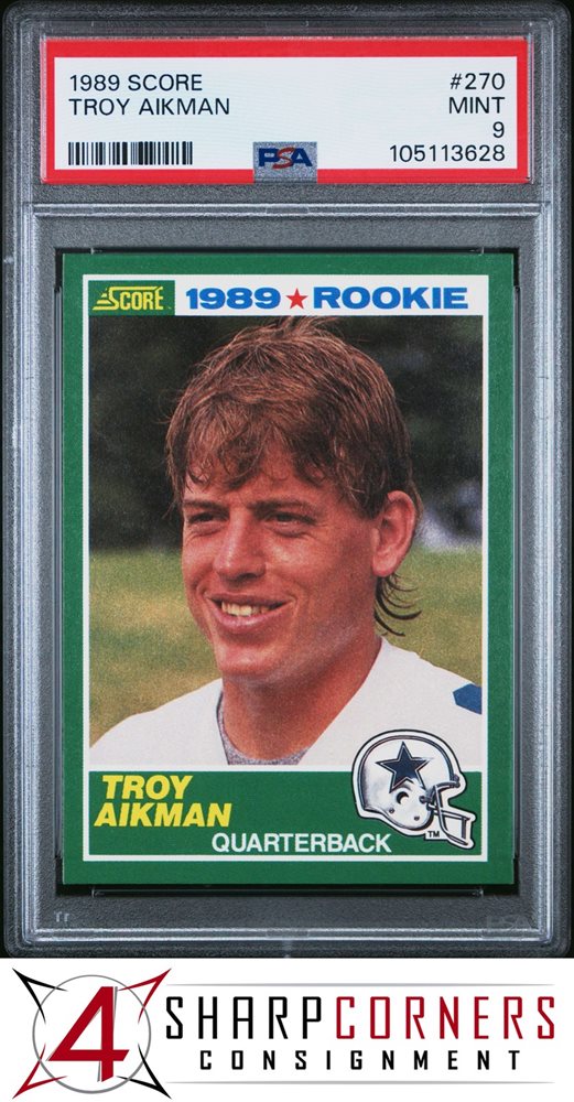 お値下げ可　PSA鑑定　1989年　TROY AIKMAN ルーキーカード 1989-pro-set-number-490-troy-