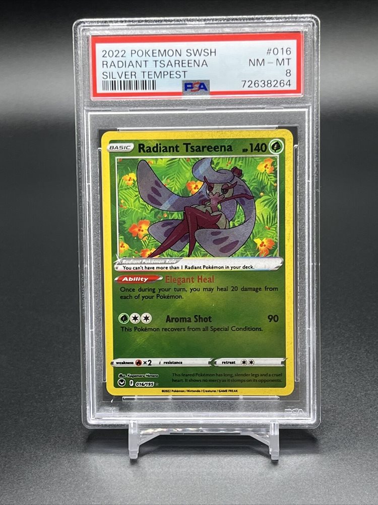 Pokmon Radiant Tsareena Holo Card - 016/195 From Sword & Shield: Silver Tempest Set Pokmon Radiant Tsareena Holo Card - 016/195 From Sword & Shield: Silver Tempest Set