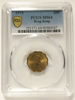 1975 Hong Kong 20c PCGS-40584347 MS64 Full Lustre 转光漂亮.