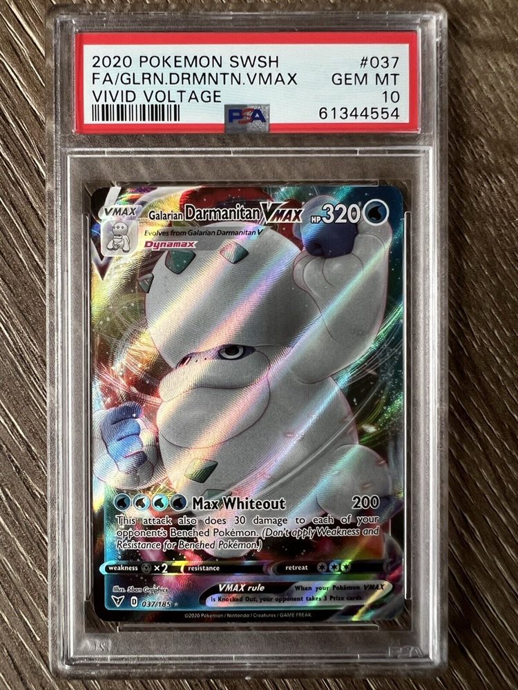 galarian darmanitan pokemon card value Pokémon Vmax Card Set - Galarian Darmanitan VMAX 37/185 & Galarian  Darmanitan V 36/185 - Vivid Voltage main image 0