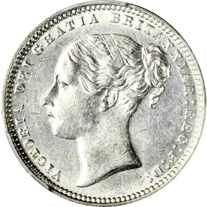 1874 Great Britain 1 Shilling, PCGS MS 61, KM-734.2, Die 27