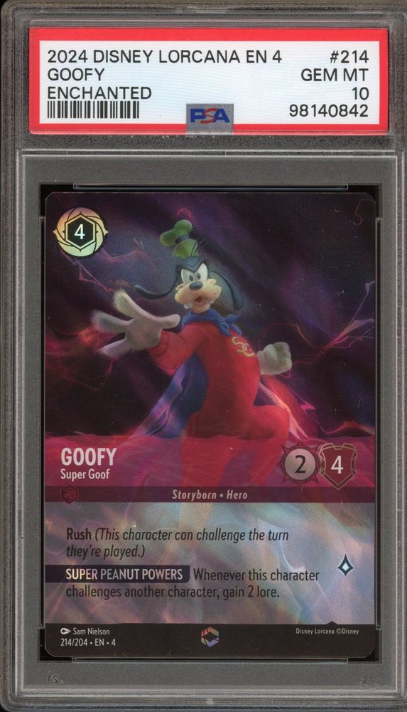 【海外限定配布】ディズニーロルカナ　グーフィー　psa10 Auction Prices Realized Tcg Cards 2024 DISNEY LORCANA EN 4