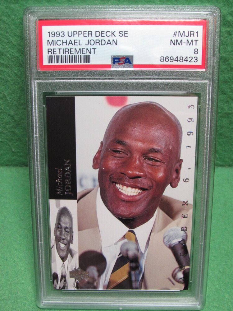 レア90S UPPERDECK JORDAN RETIREMENT CARD RARE 22kt Jordan Retires