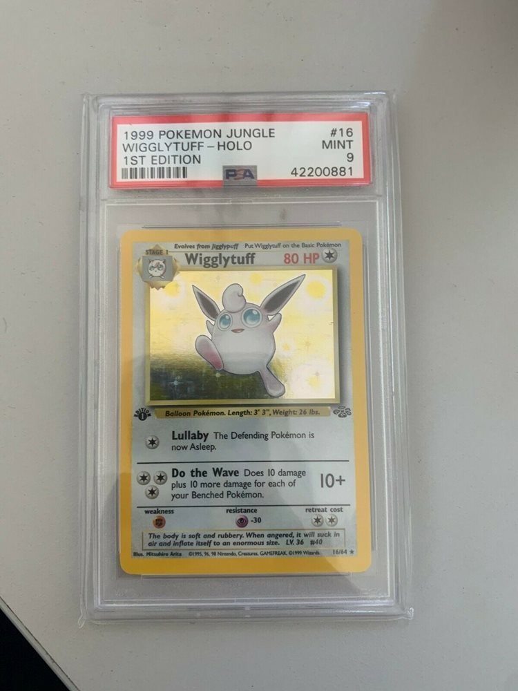 1999 wigglytuff pokemon card WOTC Jungle Unopened 1st Edition Foil Pack PSA Baseball Exchange Captured in a crystal eBay Auction Item 392963256580 TCG