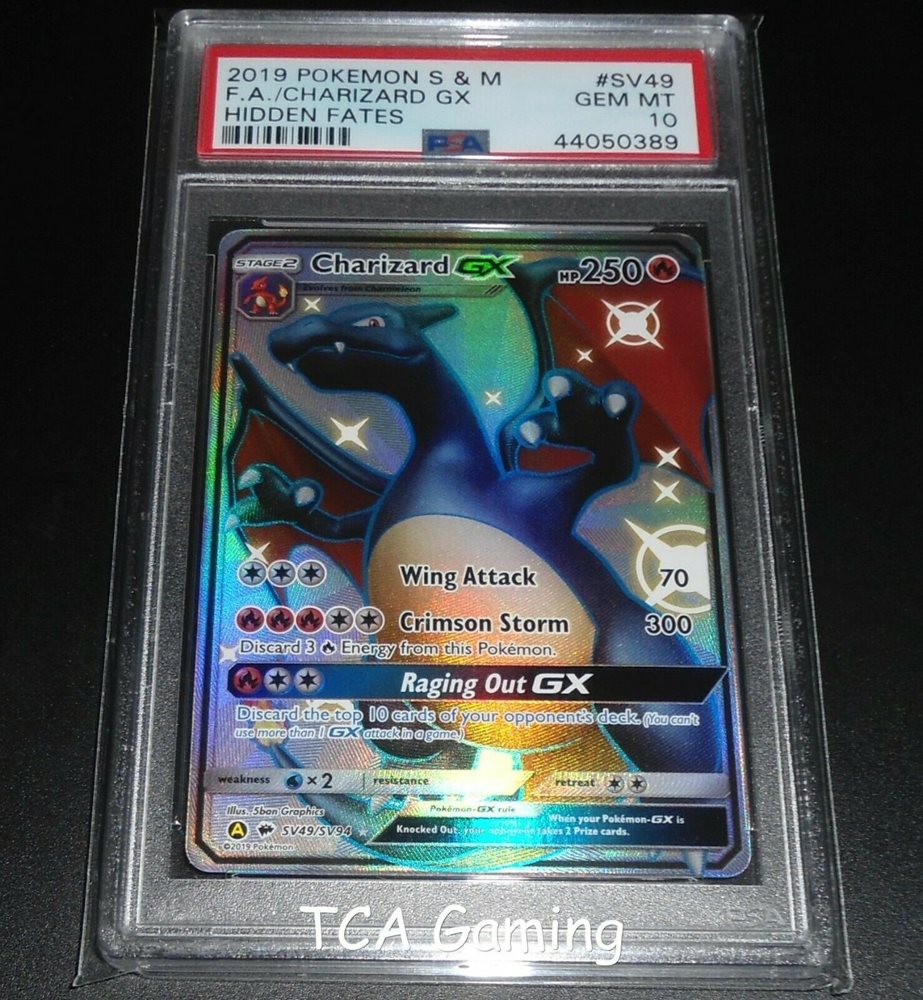 Pokemon Hidden Fates Shiny Charizard GX PSA 10 GEM MINT SV49 1ST EDITION Pokemon Hidden Fates Shiny Charizard GX PSA 10 GEM MINT SV49 1ST EDITION