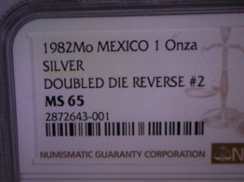 1982 Mexico Doubled Die #2 Onza Libertad NGC MS65 Super RARE, MS65