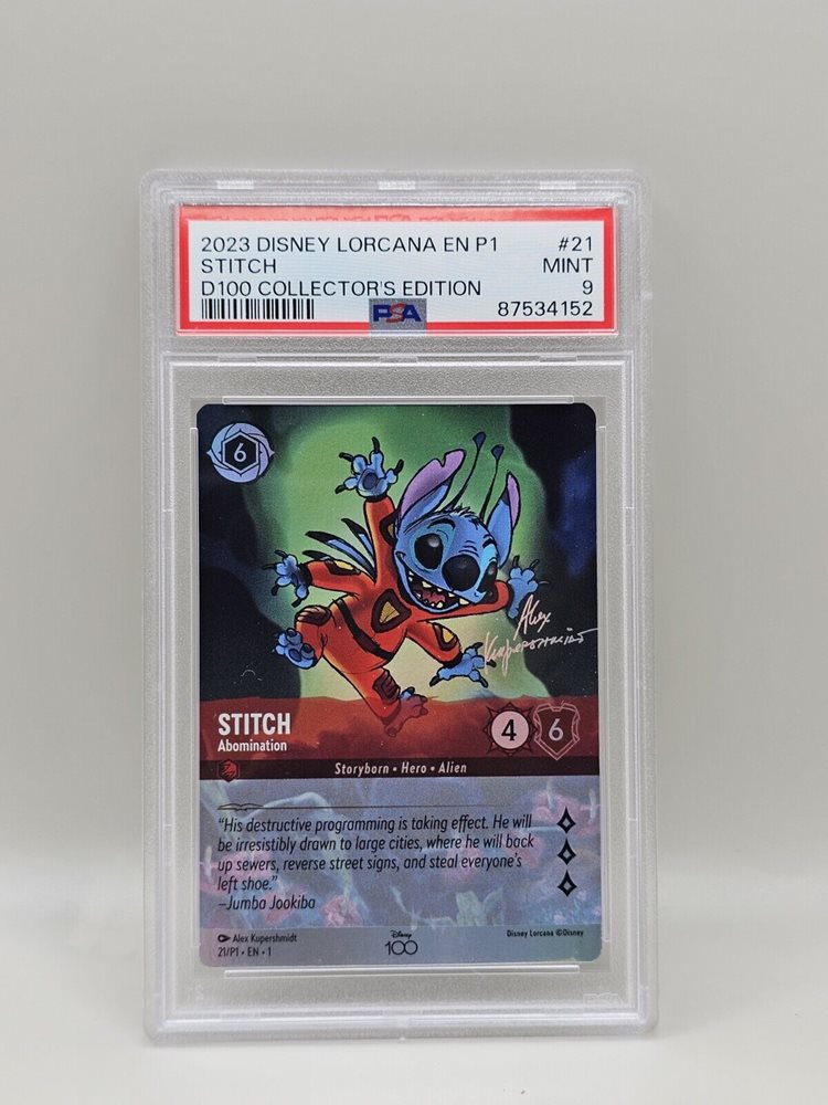 Disney Lorcana スティッチ D100 PSA 9 eBay Auction Item 145694821163 TCG Cards 2023 Disney Lorcana EN P1