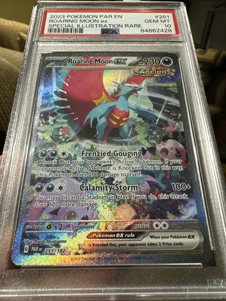 how rare is roaring moon pokemon card Roaring Moon ex 251/182