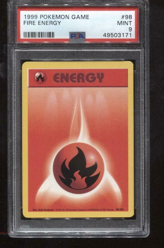 1995 fire energy pokemon card Dragonair Base Set 1999 Unlimited Print VG, 18/102 Pokemon Card main image 0