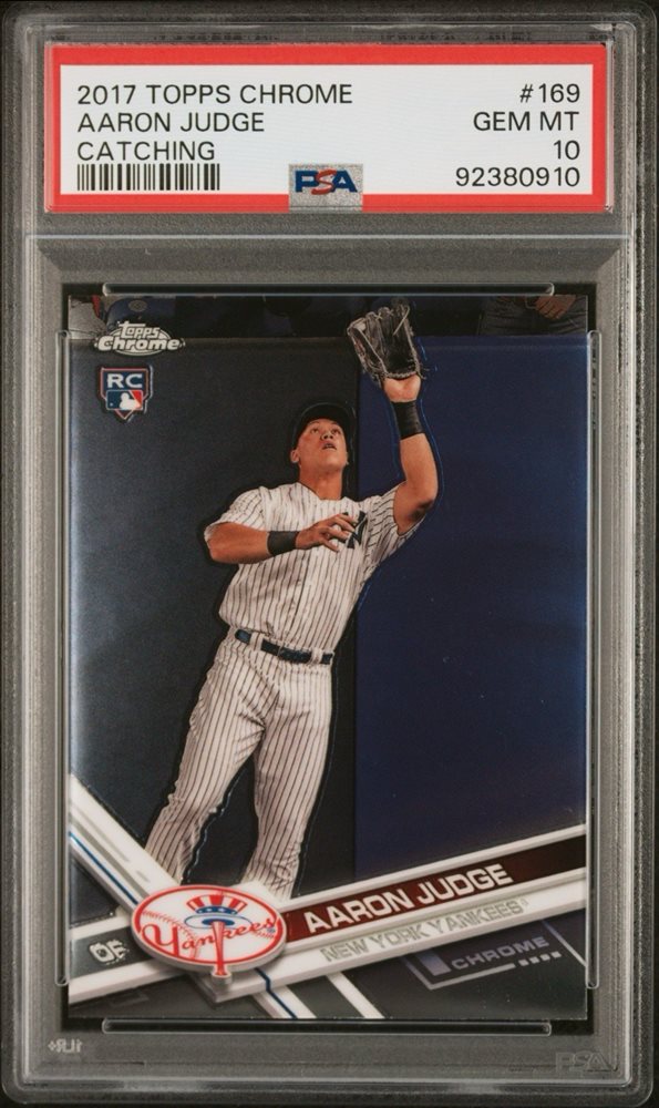 ゲームセンター・ゲームカード 2017 Topps Chrome Aaron Judge RC PSA Auction Prices Realized Baseball Cards 2017 TOPPS CHROME