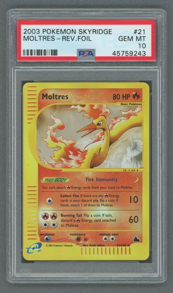 Auction Prices Realized Tcg Cards 2003 POKEMON SKYRIDGE Moltres