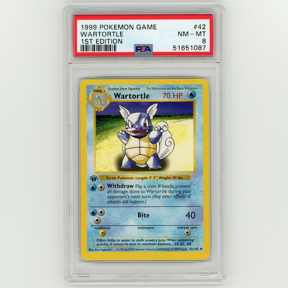Auction Prices Realized Tcg Cards 1999 Pokemon Game Wartortle 1ST EDITION