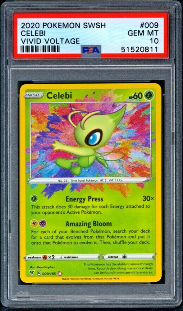 Auction Prices Realized Tcg Cards Pokemon Sword Shield Vivid Voltage Celebi
