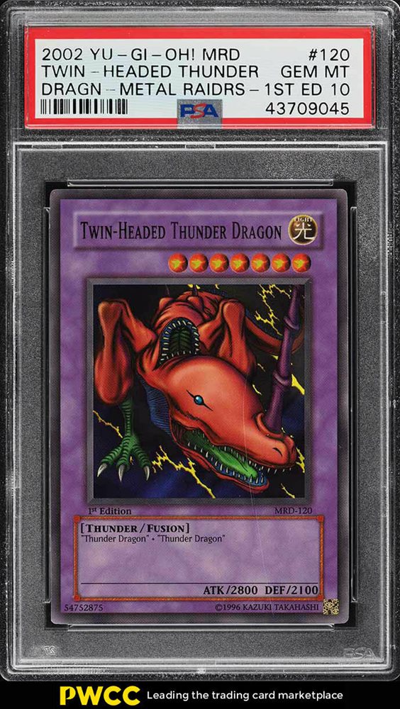 TWINHEADED THUNDER DRAGON MRD120 SUPER X1 YUGIOH Collectible Card
