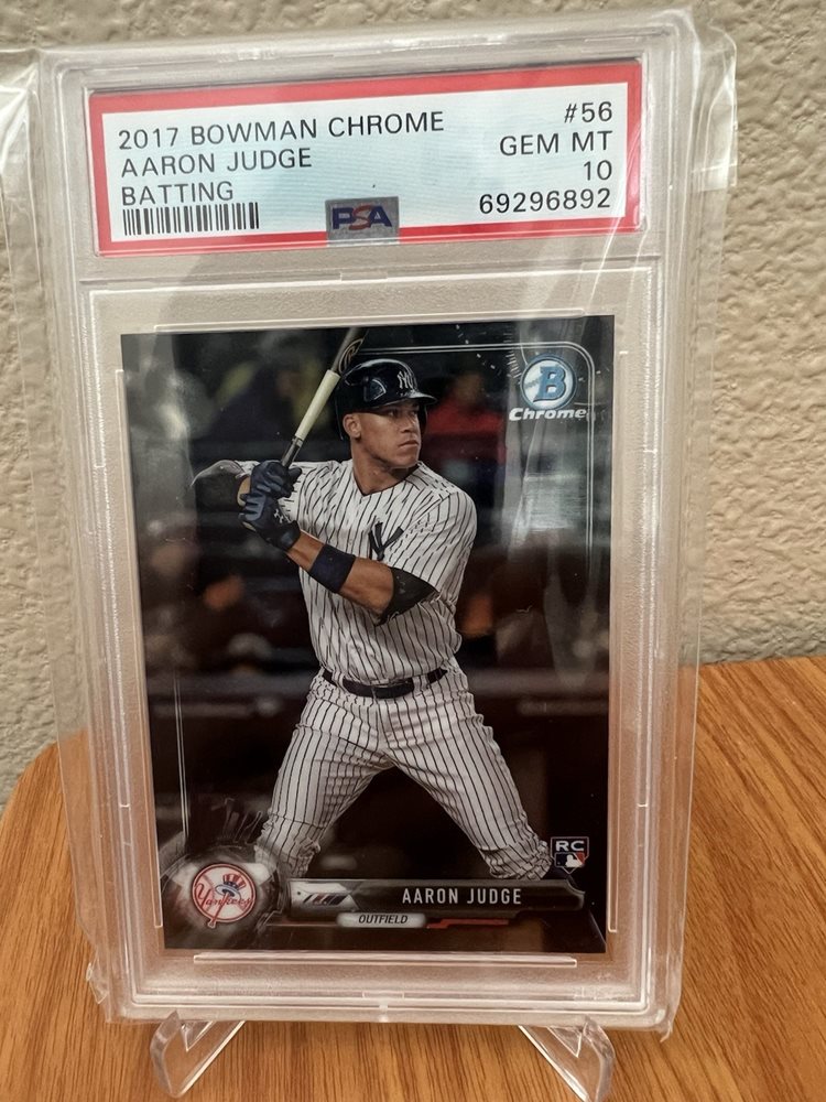 ゲームセンター・ゲームカード 2017 Topps Chrome Aaron Judge RC PSA Auction Prices Realized Baseball Cards 2017 TOPPS CHROME