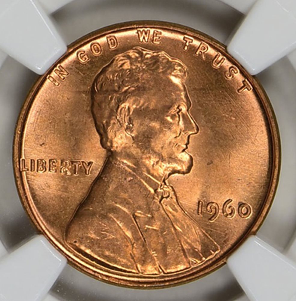 1960 Small Date Lincoln Memorial Cent PCGS MS65 RD