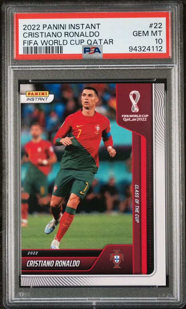 その他 2022 PANINI CRISTIANO RONALDO PSA10 2022 Panini Mosaic World Cup Cristiano Ronaldo GOLD REACTIVE