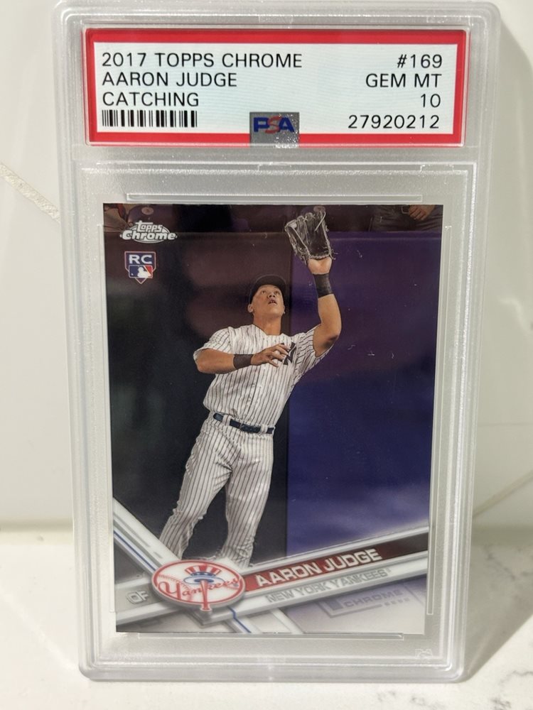 ゲームセンター・ゲームカード 2017 Topps Chrome Aaron Judge RC PSA Auction Prices Realized Baseball Cards 2017 TOPPS CHROME