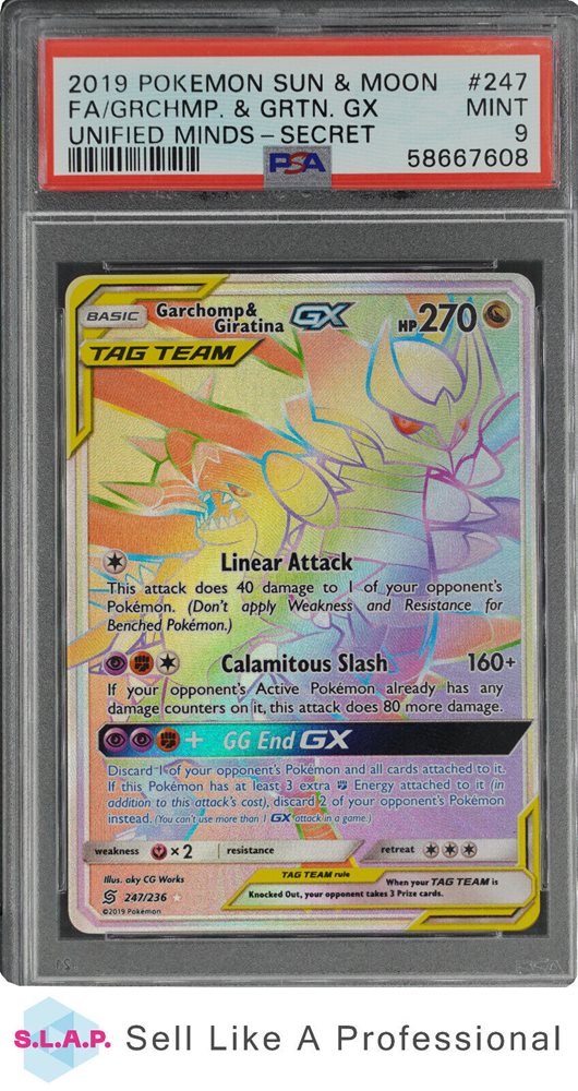 giratina gx pokemon card PSA 10 Chinese Garchomp & Giratina GX Gold (Graded Card) main image 1