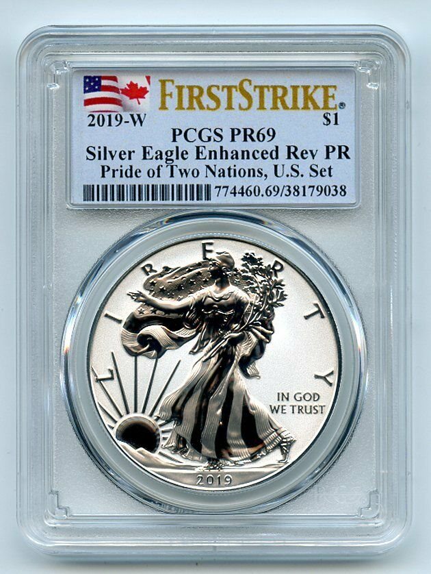 Blue Label 2001 W 1oz Silver Eagle Proof PCGS PR69 DCAM