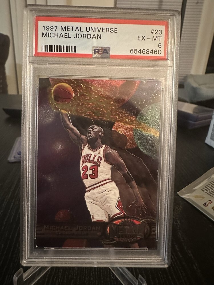 人気1997-98 l Universe PSA 8マイケル・ジョーダン Auction Prices Realized Basketball Cards 1997 METAL UNIVERSE