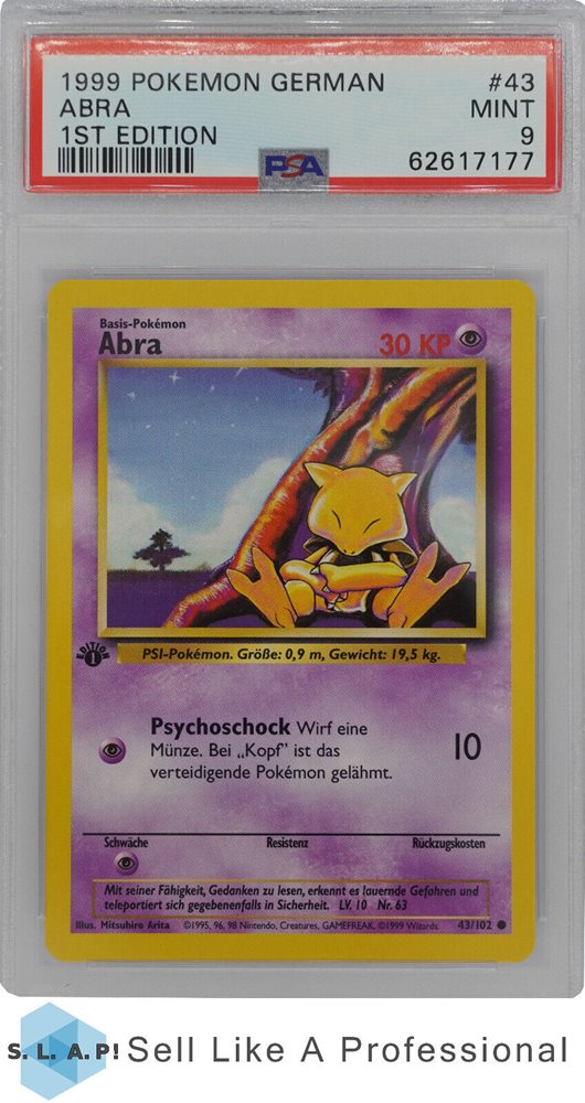 first edition german pokemon cards PSA 8 NM - MT