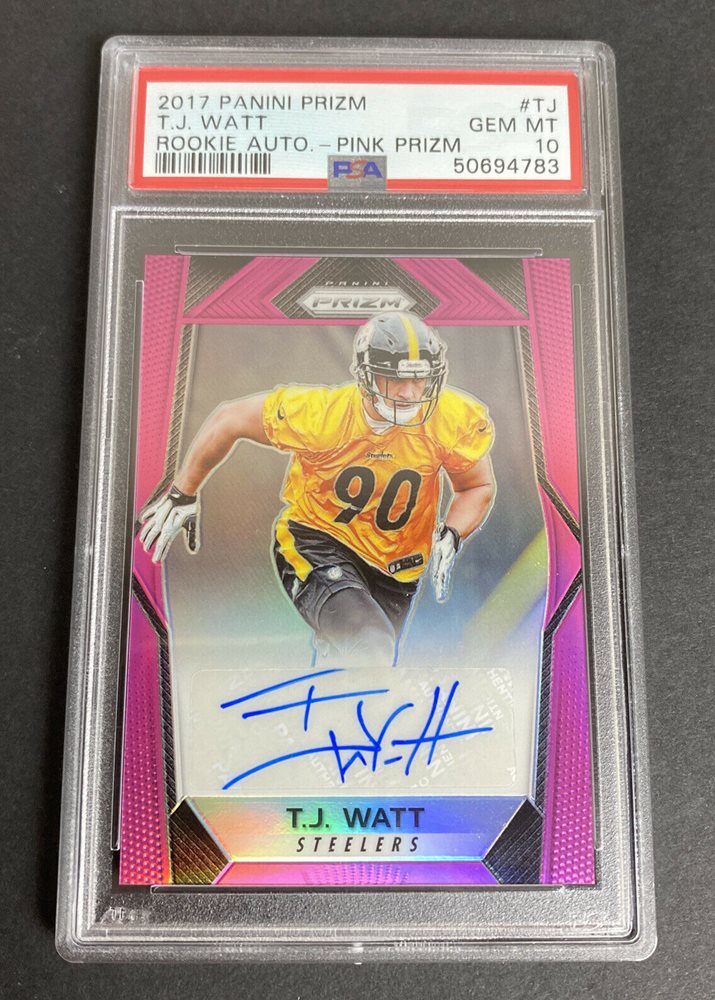 T.J. Watt Signed 2017 Panini Prizm Rookie Card - CharityStars