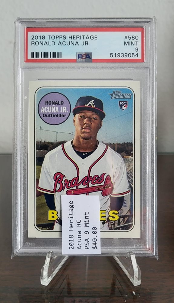 【psa10】2018 topps heritage acuna jr　ルーキー Ronald Acuna Jr. 2018 Topps Heritage High Number #ROA-RA
