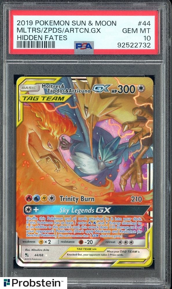 ポケモンカードゲーム MOLTRES & ZAPDOS & ARTICUNO GX PSA10 PSA 10 Moltres Zapdos Articuno GX 102 Pokemon Sun & Moon Tag