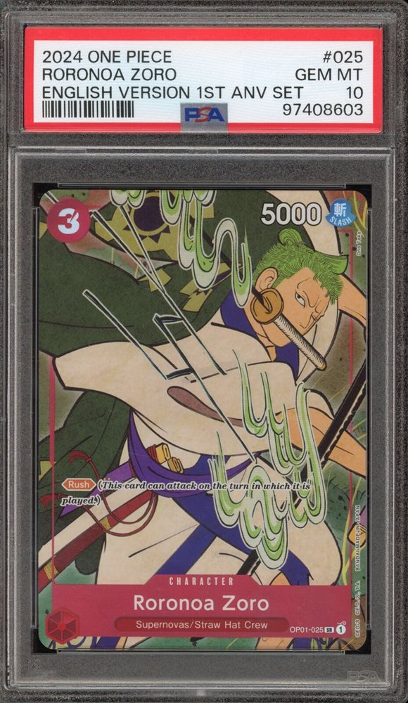 ONE PIECE - 【PSA10】ロロノア・ゾロ 1st anniversary set 英語版 SR OP01-025 PSA 10 One Piece Roronoa Zoro 1st Anniversary Set OP01-025