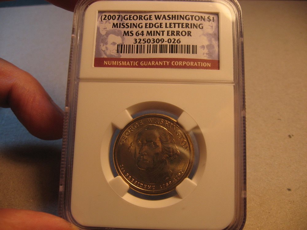 2008 $1 Andrew Jackson Presidential Dollar MS 66 NGC Missing Edge Lettering