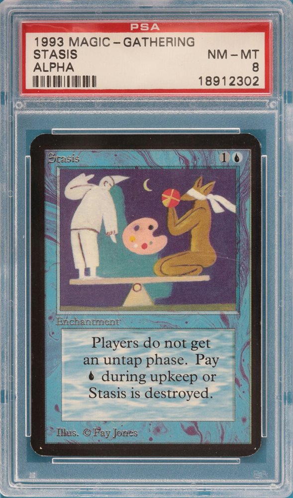 stasis mtg card Old School Magic 93-94 Prison Eternal Central remove enchanted creature from combat eBay Auction Item 324707599379 TCG
