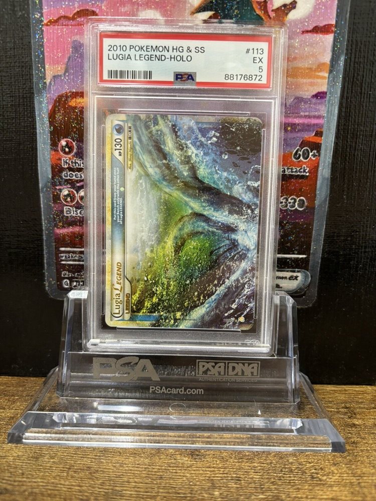pokemon lugia legend card 2009 POKEMON JAPANESE SOULSILVER 1ST EDITION HOLO LUGIA LEGEND PAIR CGC 10  PRISTINE