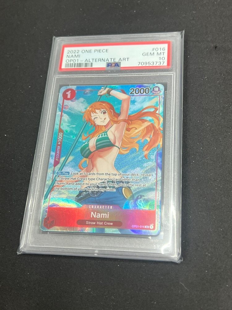 ナミ　psa10 ロマンスドーン PSA 10 Nami Alt Art OP01-016 R Rare ROMANCE DAWN ONE PIECE