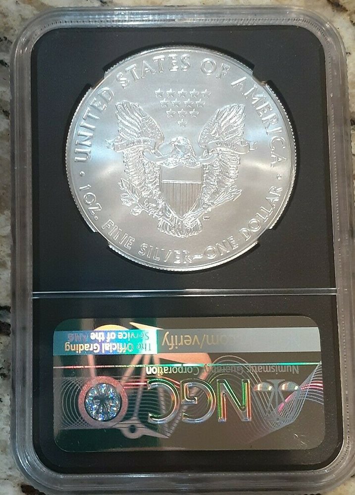 2021 Silver Eagle LAST DAY OF PRODUCTION NGC MS70 Type 1 Heraldic