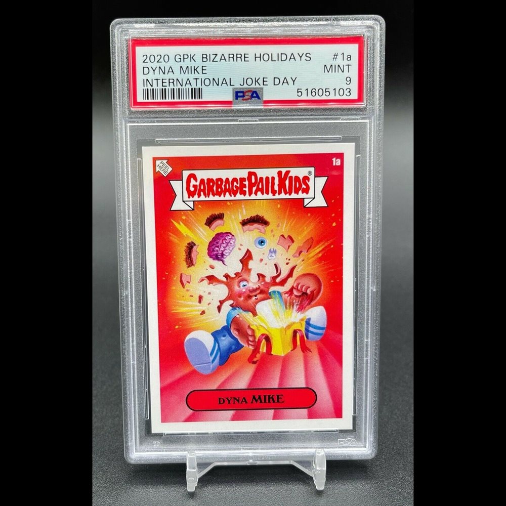 2020 Topps 2020 Garbage Pail Kids Bizarre Holidays International Joke Day #1a Dyna Mike front