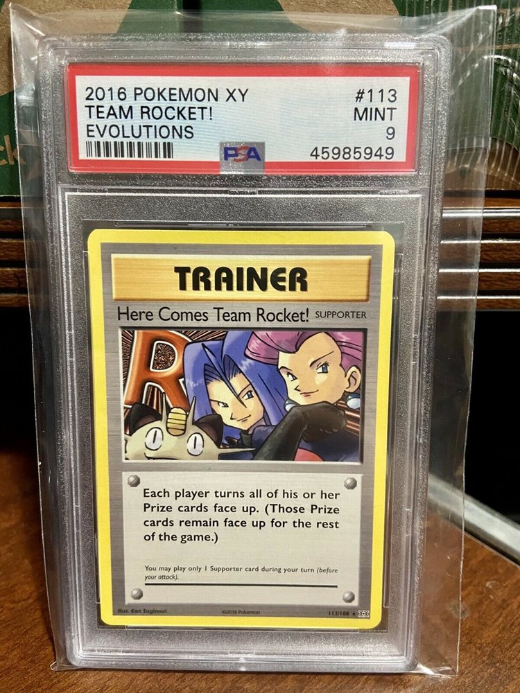 Pokemon HERE COMES TEAM ROCKET 113/108 SECRET RARE MINT XY Evolutions Pokemon HERE COMES TEAM ROCKET 113/108 SECRET RARE MINT XY Evolutions