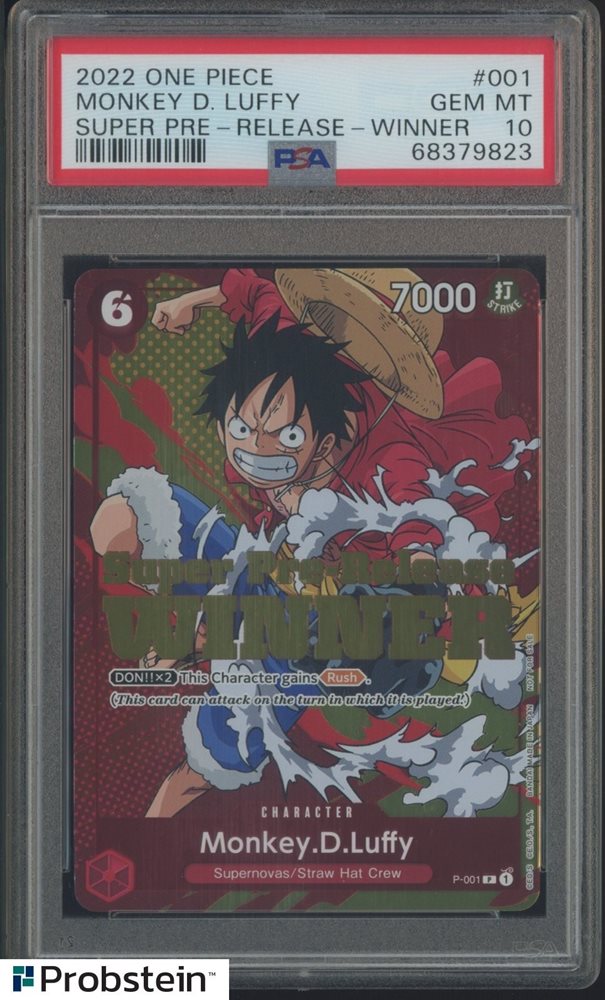 Auction Prices Realized Tcg Cards 2022 ONE PIECE PROMOS Monkey D