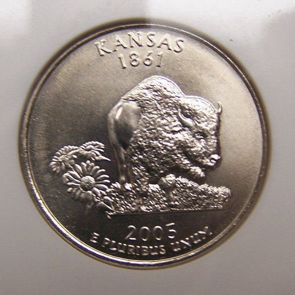 2005-D KANSAS QUARTER NGC MS66 BUSINESS STRIKE