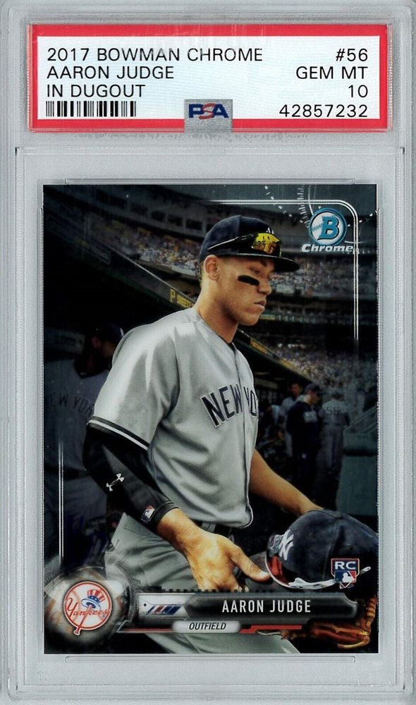 その他 2017 Bowman Chrome Aaron Judge Autograph Aaron Judge 2017 Bowman Rookie Auto Chrome PSA 10 Auto 10