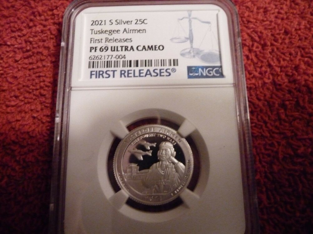 2021 s .999 silver Tuskegee Airmen quarter NGC PF 69 Ul